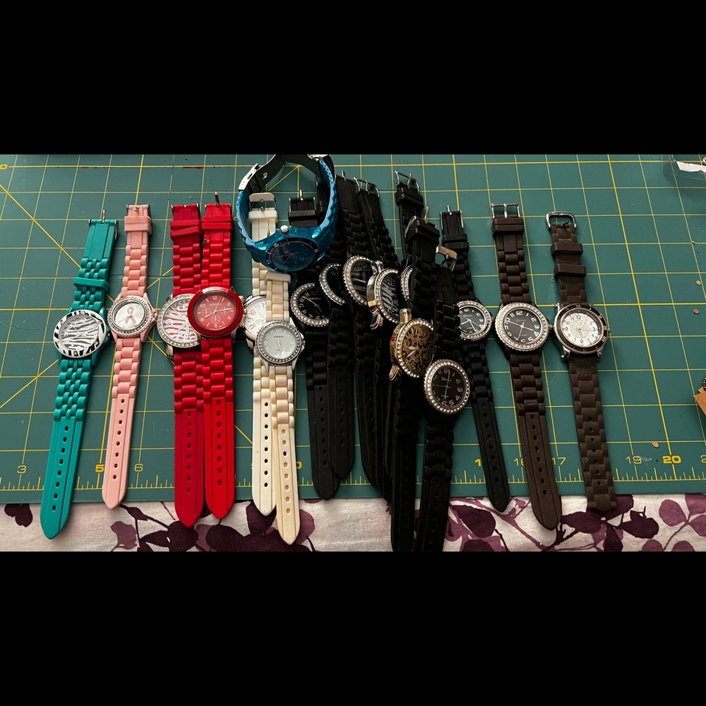17 Watches w/ silicone bands